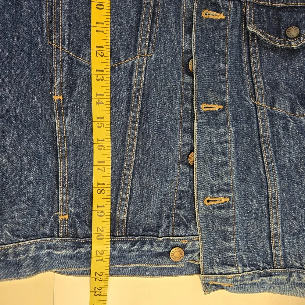Calvin Klein Vtg Denim Jacket Mens Size L Made in USA Dark Wash Cotton Retro 90s